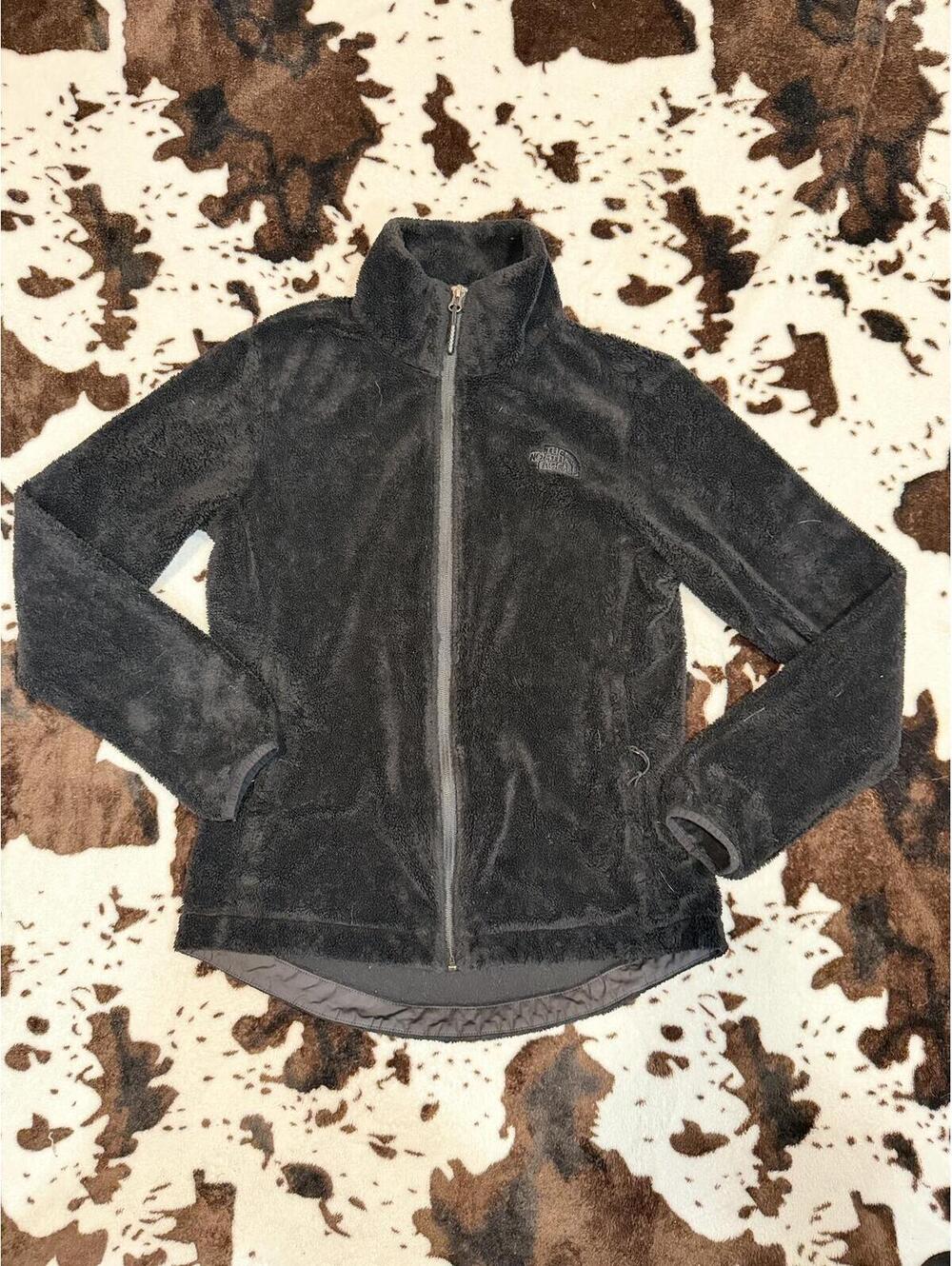 The North Face Osito Fleece Jacket Black Full Zip Womens Small Cozy